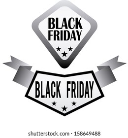 abstract black friday labels on white background