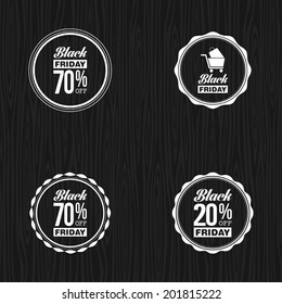 Abstract Black Friday labels on a special background