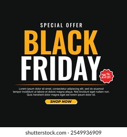 Abstract Black Friday layout background vector design