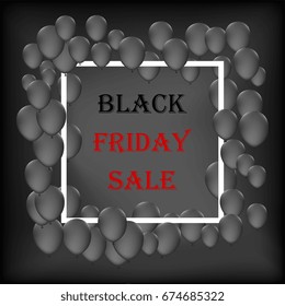 Abstract black friday layout background. Template for your design. Vector illustration