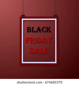 Abstract black friday layout background. Template for your design. Vector illustration