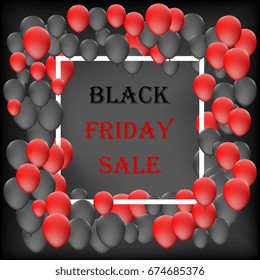 Abstract black friday layout background. Template for your design. Vector illustration