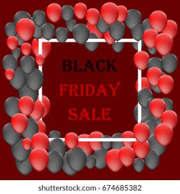 Abstract black friday layout background. Template for your design. Vector illustration
