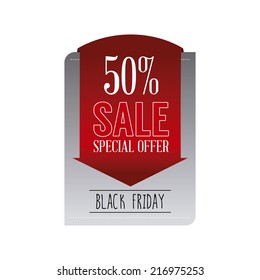 abstract black friday object on a white background