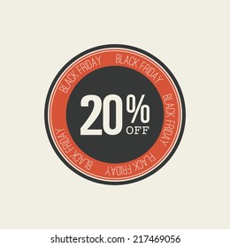 Abstract black friday object on a white background