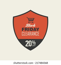 Abstract black friday object on a white background