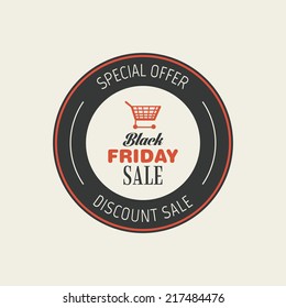 Abstract black friday object on a white background