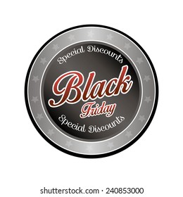 Abstract black friday object on a white background