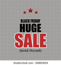 Abstract black friday object on a gray background