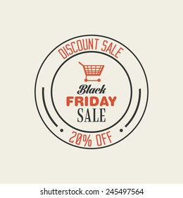 abstract black friday object on a white background