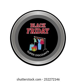 abstract black friday object on a white background