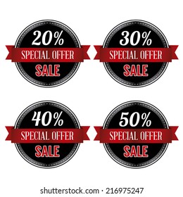 abstract black friday objects on a white background