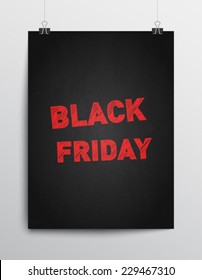 Abstract black friday poster with chalkboard style design, clean and modern. Vector eps 10 