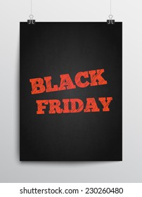 Abstract black friday poster with chalkboard style design, clean and modern. Vector eps 10 