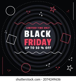 Abstract black friday promotion minimalist template