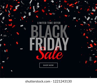 abstract black friday sale confetti background