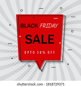 abstract black friday sale promotion banner concept on gray background. vector illustration.