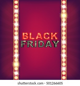 Abstract black friday sale vector background. For web and mobile applications, art illustration template design, creative business info graphic, brochure, banner, concept poster, cover, booklet.