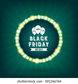 Abstract black friday sale vector background. For web and mobile applications, art illustration template design, creative business info graphic, brochure, banner, concept poster, cover, booklet.
