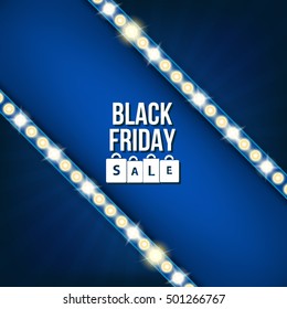 Abstract black friday sale vector background. For web and mobile applications, art illustration template design, creative business info graphic, brochure, banner, concept poster, cover, booklet.