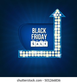 Abstract black friday sale vector background. For web and mobile applications, art illustration template design, creative business info graphic, brochure, banner, concept poster, cover, booklet.