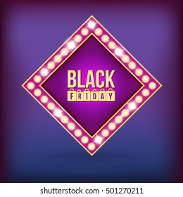 Abstract black friday sale vector background. For web and mobile applications, art illustration template design, creative business info graphic, brochure, banner, concept poster, cover, booklet.