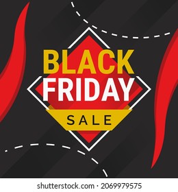 Abstract Black Friday square sale banner