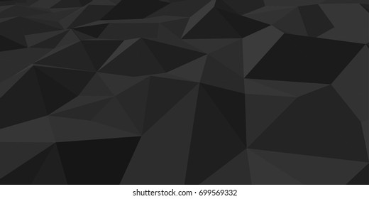 Abstract black futuristic 3D map. 3D space landscape background. Vector texture. 