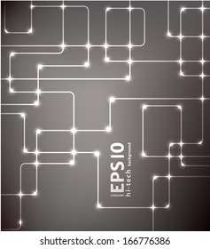 Abstract black futuristic EPS10 vector modern hi-tech glowing background illustration 