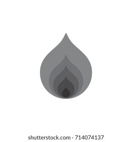 Abstract Black garlic logo design vector or Oil drop logo