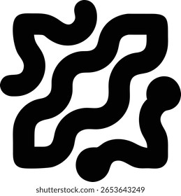 Abstractas diseño de lienzo de arte generativo negro con transparencia en estilo moderno