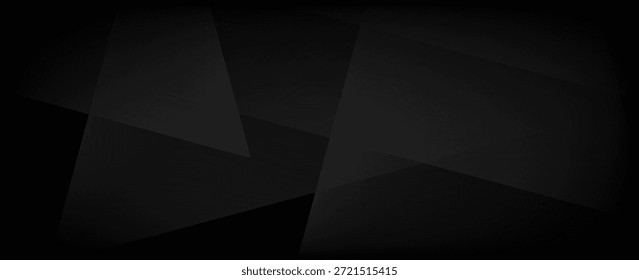 Fondo geométrico negro Abstractas con degradado oscuro y capas superpuestas. Diseño de moda creativo moderno en Ilustración vectorial