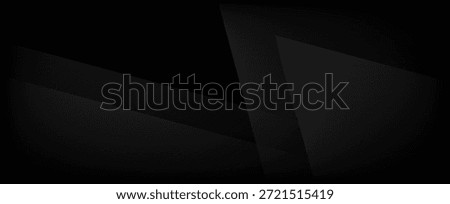 Abstract Black Geometric Background with Dark Gradient and Overlapping Layers. Modern Trendy design in Vector Illustration