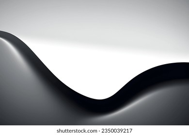 Abstract black geometric background. Dynamic shapes composition. Vector illustration.