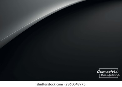Abstract black geometric background. Dynamic shapes composition. Vector illustration.