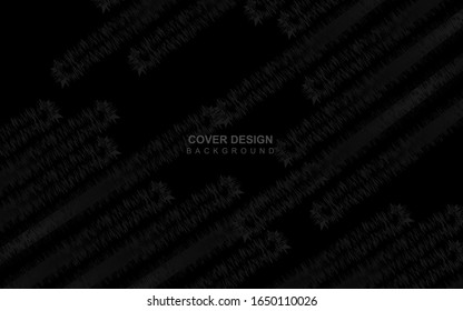 Abstract black geometric background with modern shape concept. Vector design template for use element cover, banner, card, wallpaper, flyer, brochure, website