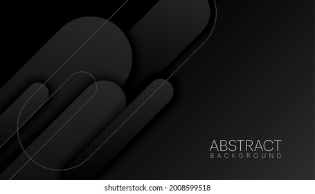 Abstract black geometric background. Modern shape concept. Vector illustration.
