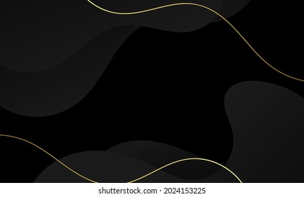 Abstract black geometric background. Modern  background design. Liquid color. Fluid shapes composition.  Fit for presentation design. website, basis for banners, wallpapers, brochure, posters