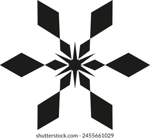 Abstract black geometric explosion vector