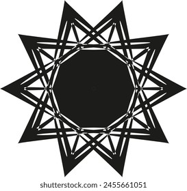 Abstract black geometric explosion vector
