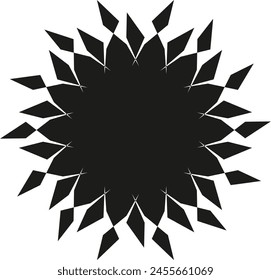 Abstract black geometric explosion vector