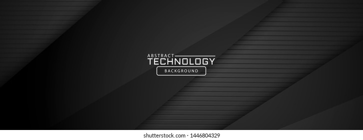 abstract black geometric frame layout modern tech design template background , Black and red background. Vector graphic template design