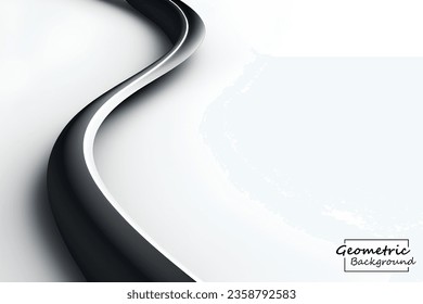 Abstract black geometric. Isolate on white background. Vector illustration.