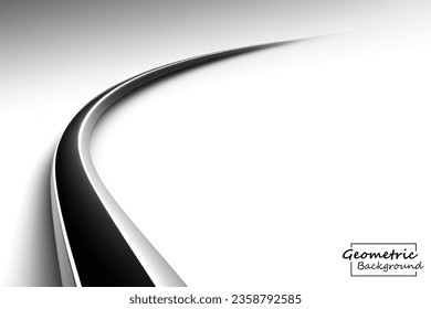 Resumen geométrico negro. Aislar sobre fondo blanco. Ilustración vectorial.