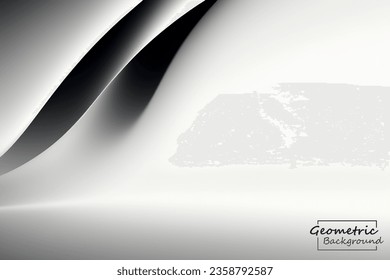 Abstract black geometric. Isolate on white background. Vector illustration.