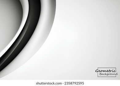 Abstract black geometric. Isolate on white background. Vector illustration.
