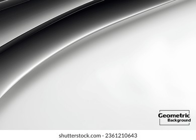 Abstract black geometric. Isolate on white background. Vector illustration.