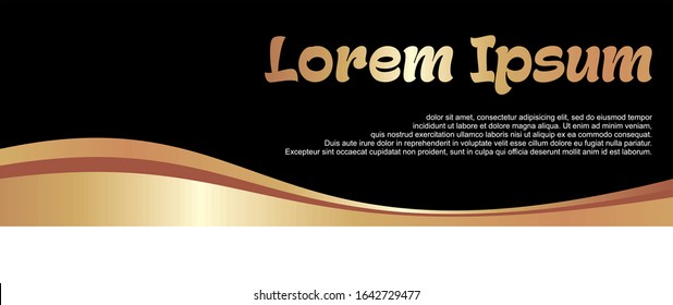 Abstract black geometric luxury background with gold element. Vector template for invitation, cover, background. Elegant decoration