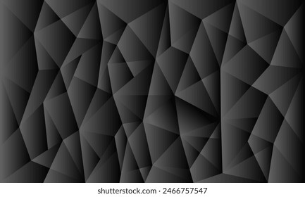 Abstract black geometric mosaic background. Vector illustration