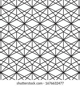 Abstract black geometric pattern on white background.